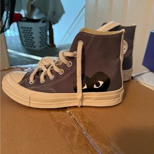 Converse Black and White High-Top Sneakers comme de garçon